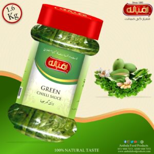 Ambala Green Chilli Sauce (1.6 Kg Bottle)